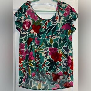 SHEIN Floral Blouse | Multicolor Print Top | Size 2XL